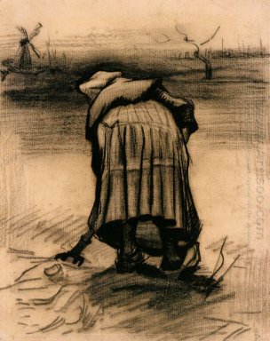 Peasant Woman Lifting Kartoffeln 4 1885