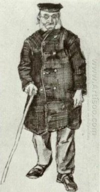 Orphan Mann mit Kappe und Stick-1882