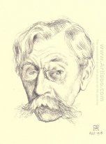 Pensil Sketsa Of The Kepala Of Belgia Penyair ?§? Mil Verhaeren