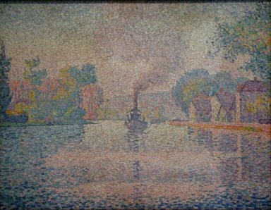 L Hirondelle Steamer no Seine 1901