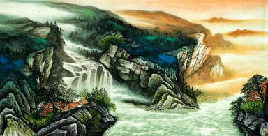 Berge und Wasser - Chinesische Malerei
