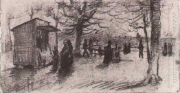 The Terrace Of The Tuileries Dengan Orang Berjalan 1886