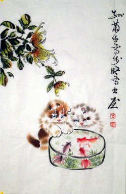 Cat - Chinesische Malerei