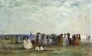 Bañistas en la playa de Trouville 1869