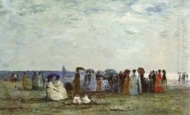 Badare på stranden vid Trouville 1869