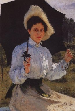 Portrait Of Nadezhda Repina The Artist S Daughter 1900