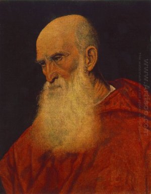 Portret van een Oude Man (kardinaal Pietro Bembo) 1545-46