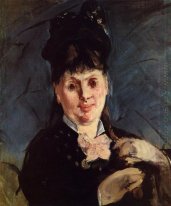 Vrouw met paraplu 1875