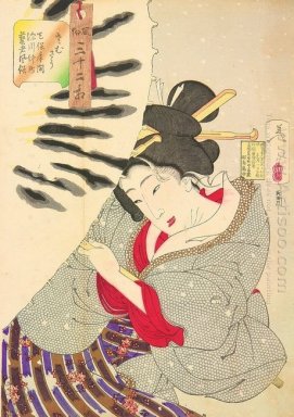 L\'aspetto di un Fukagawa Nakamichi Geisha Del Tempo Era