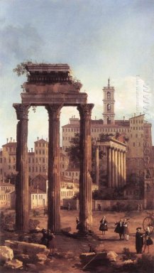 rom Ruinen des Forum mit Blick auf die Hauptstadt 1742