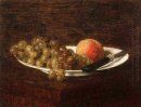 Still Life Peach And Grapes 1870