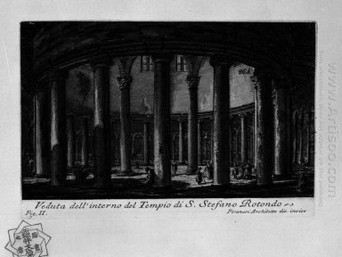 Den romerska forn T 1 Plate Xxv Santo Stefano Rotondo 1756