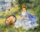 Jovem mulher com um guarda-chuva japonês 1876