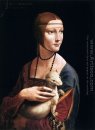 Porträtt av Cecilia Gallerani (Damen med hermelinen) 1483-1490