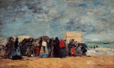 Playa de Trouville Escena 1873