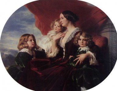 Elzbieta Branicka Krasinka Gravin en haar kinderen