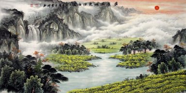 Montagnes et l\'eau - peinture chinoise