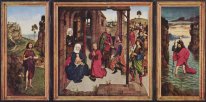 Triptych pärlan av Brabant. Vänster vinge: Johannes Döparen