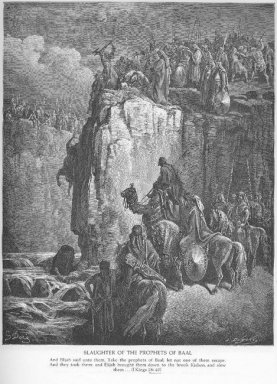 Die Propheten des Baal geschlachtet