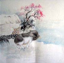 Свинья - китайской живописи