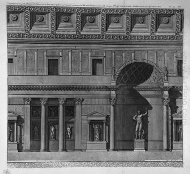 Demonstration eines Teils der Innenraum des Pantheon Put In A