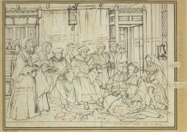 Studie voor de Familie Portret van Thomas More