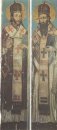Pictogram van St. John Chrysostom en St. Basilius de grote van h