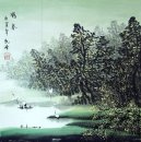 Landskap med flod - kinesisk målning