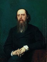 Portrait de l'écrivain Mikhaïl Saltykov Evgrafovich N Shchedrin