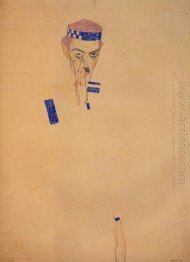Pria Dengan Ikat Kepala Biru Dan Tangan Di Pipi 1909