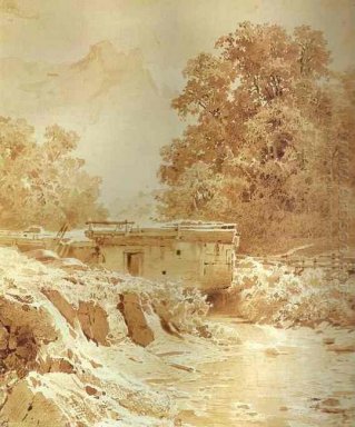 Water Mill On A Mountain River Krim