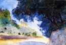 Landskap Olivträd Korfu 1909
