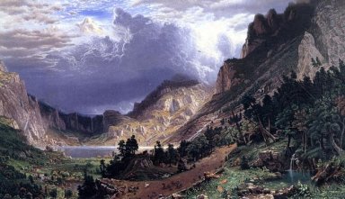 tempête dans les montagnes Rocheuses mt rosalie 1869