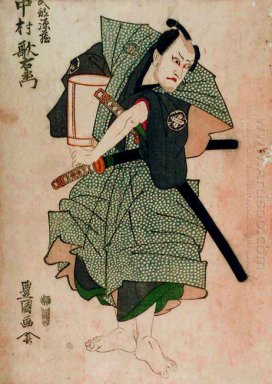 Utaemon Nakamura III som Genzo Takebe från Toyokuni Utagawa I