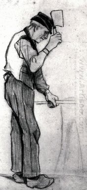 Bauer mit einem Hackmesser 1881