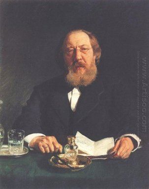 Portrait Of Poet And Slavophile Ivan Sergeyevich Aksakov 1878