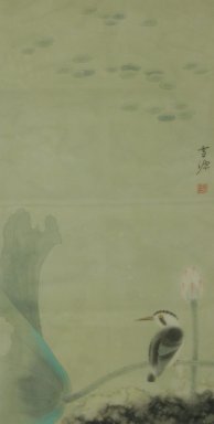 Lotus et oiseaux - peinture chinoise