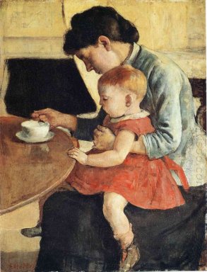 Oil Madre y niño