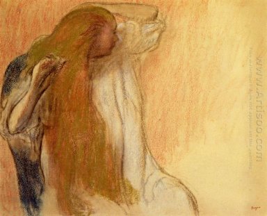 femme se peignant les cheveux 1894