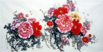 Peony-Four pés - Pintura Chinesa