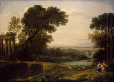 Landschaft mit der Ruhe auf der Flucht nach Ägypten 1666