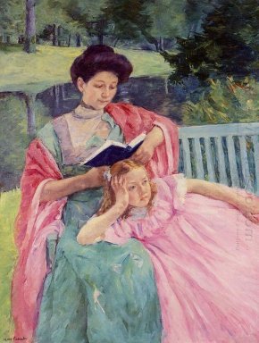 Auguste lê a sua filha