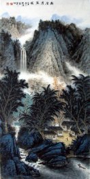A Village in the Mountain - Chinese Painting