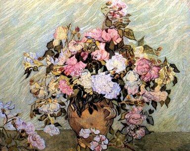 Still Life Vase With Roses 1890