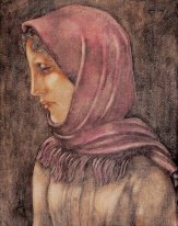 Девушка в розовом шарфе