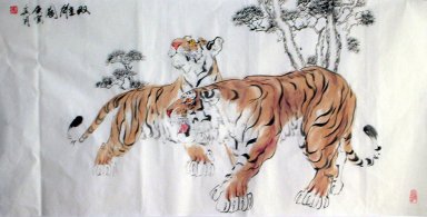 Tijger - Chinees schilderij