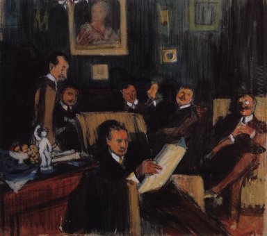 Portrait de groupe des peintres du monde de l\'Art 1910