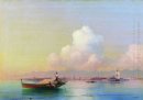Vista de Veneza de Lido 1855