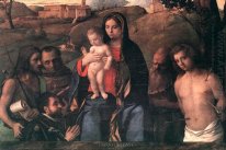 Madonna och barn med Saints och en donator 1507