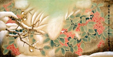 Brids & Frukt - kinesisk målning